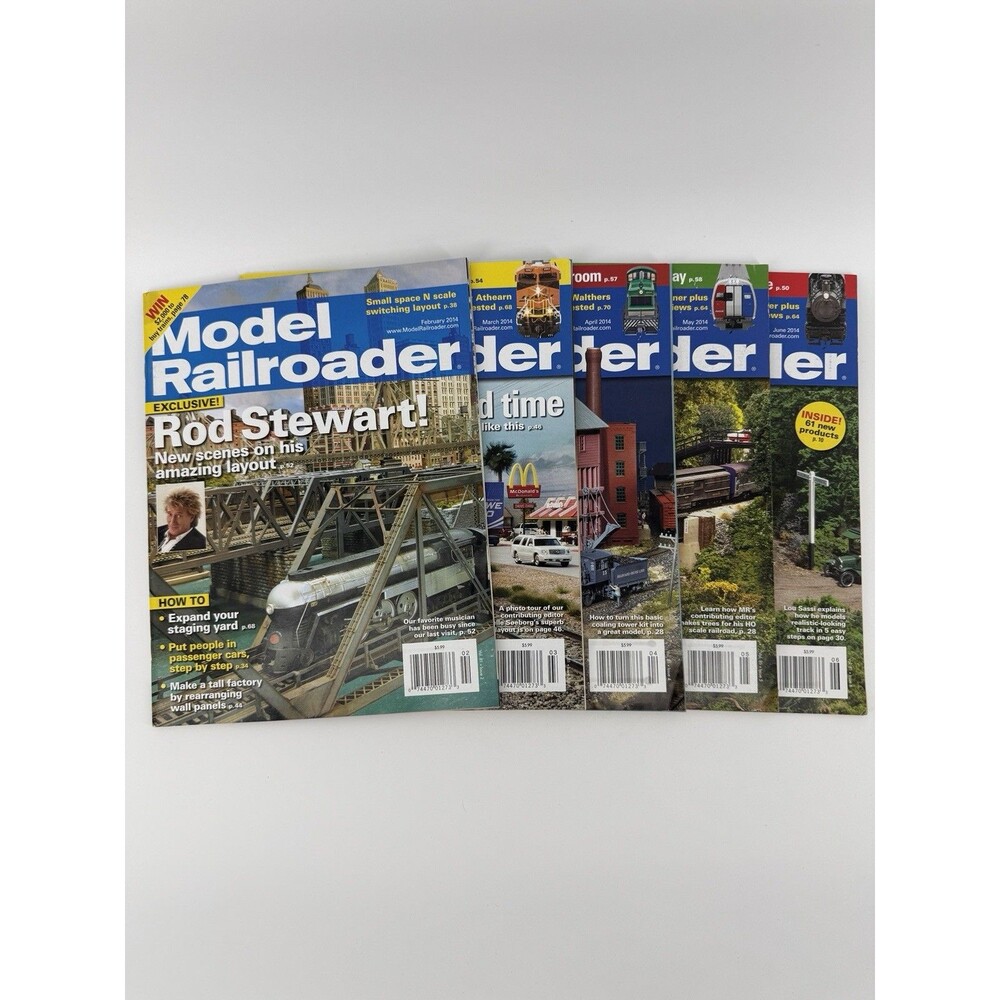 Model Railroader Magazine - Full Year 2015, Full Year 2014 minus 1/14 lot of 24